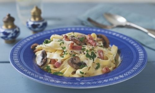 Creamy Bacon And Mushroom Pasta
